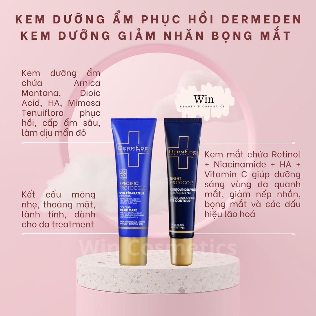 Kem mắt DERMEDEN làm mờ quầng thâm nếp nhăn bọng mắt tàn nhang Eye Contour Retinol 1% + Niacinamide 5% 15ml