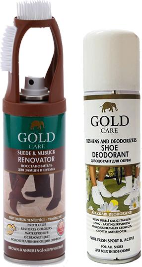 COMBO CHĂM SÓC GIÀY GIÀNH CHO DA LỘN GỒM CHẤT BẢO VỆ DA, GIÀY GOLDCARE GC3001 VÀ XỊT KHỬ MÙI GC3003