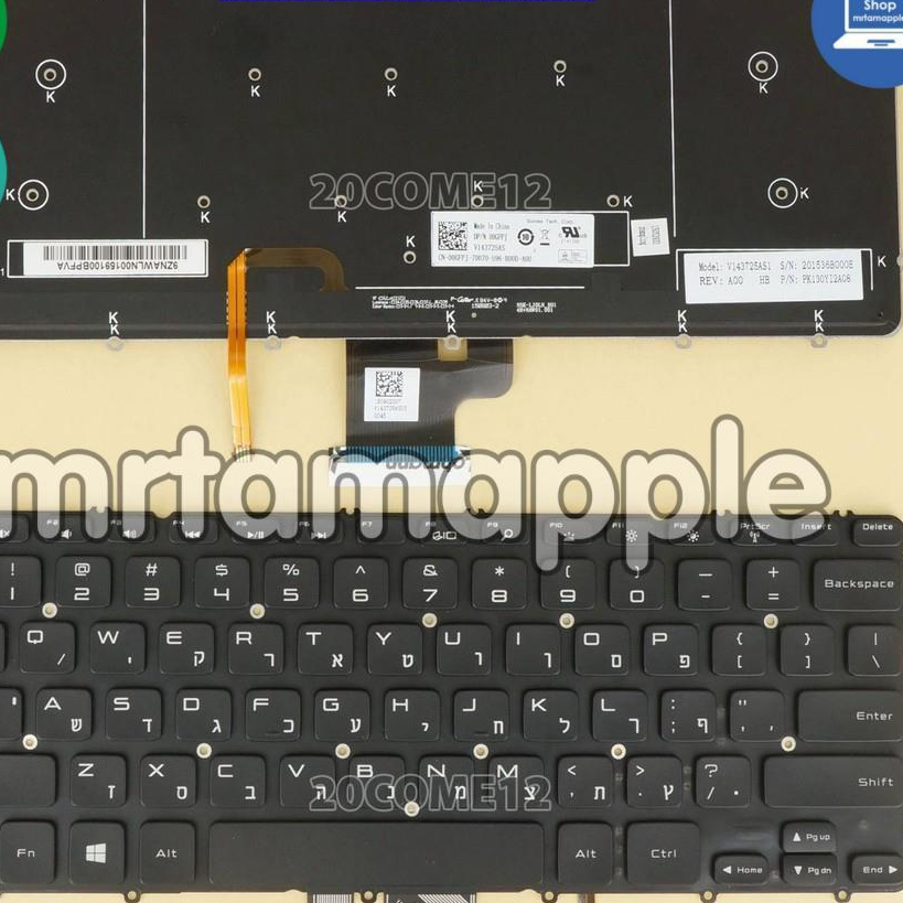 BÀN PHÍM LAPTOP DÀNH CHO DELL M3800 dùng cho XPS 15 9530, Precision M3800