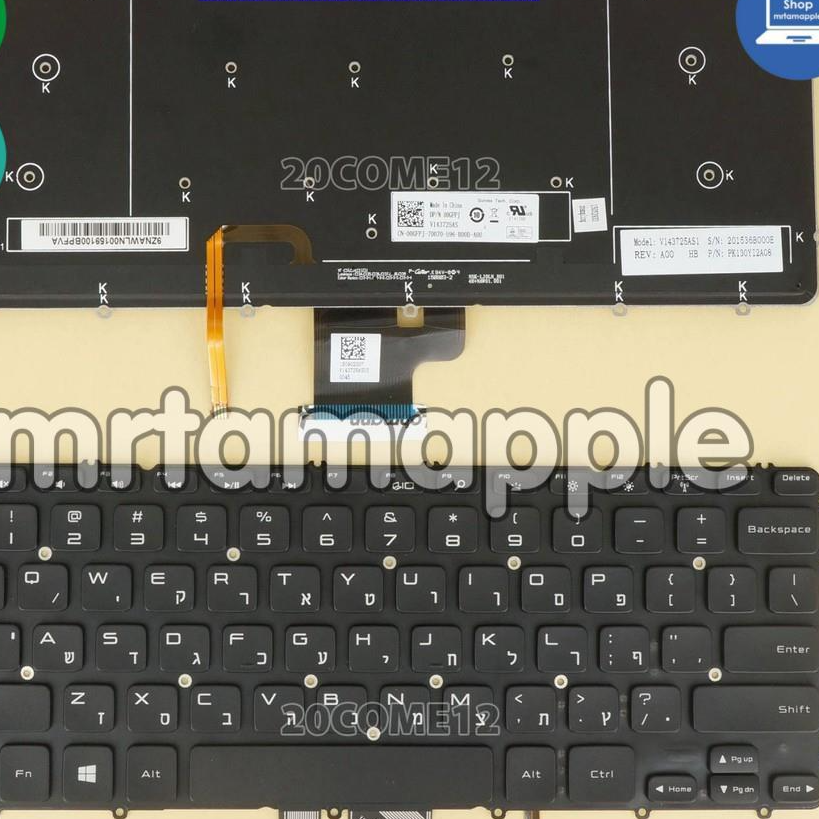 (KEYBOARD) BÀN PHÍM LAPTOP DÀNH CHO DELL M3800 dùng cho XPS 15 9530, Precision M3800