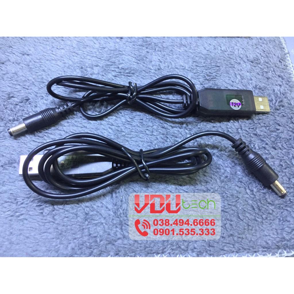 Cáp USB Chuyển Đổi Điện 5V Sang 12V - vỏ nhựa cứng