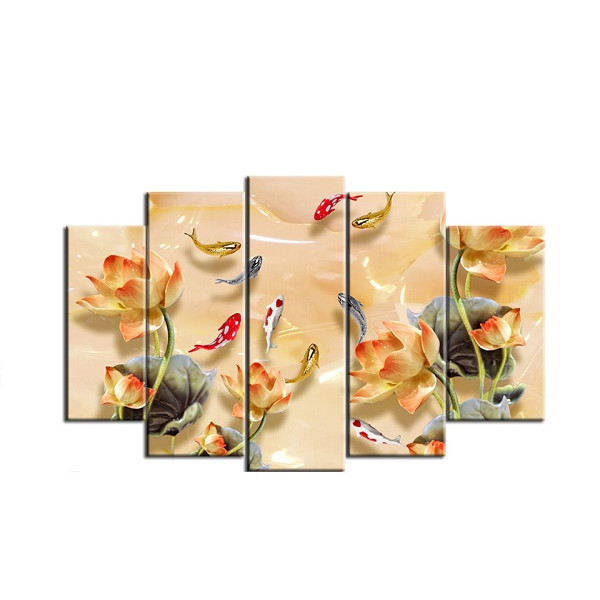 Tranh Hoa Sen Dán Tường 05