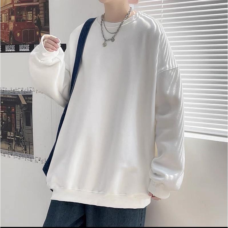 Áo Sweater Oversize LOHA Basic, áo nỉ Nhật cao cấp dài tay Unisex LOHA