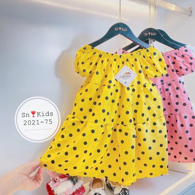 Váy Suông Chấm Bi Cho bé gái