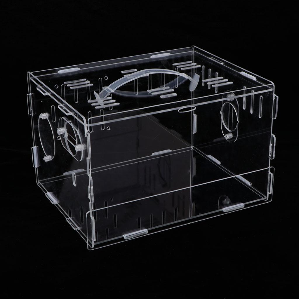 Hamster Cage Acrylic Portable Villa Cage Small Pet House Nest single layer