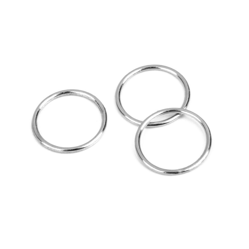 200 Pieces Silver Metal Bra Strap Adjuster Slider/O Ring Lingerie Sewing Crafts