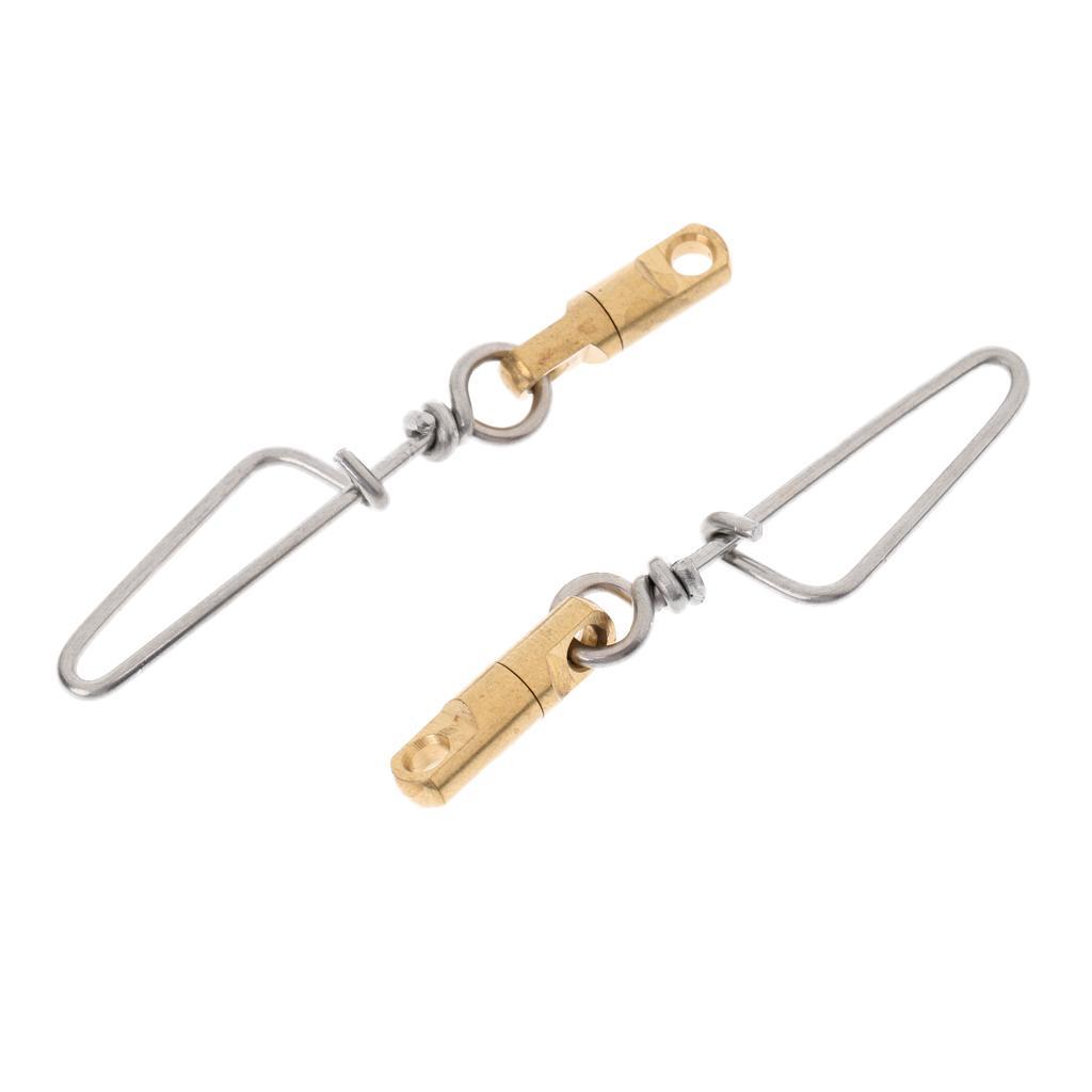 2pcs High Strength Swivels Fishing Ball Bearing Swivel with Coastlock Snap Connector Sea Coarse Fishing Tackle