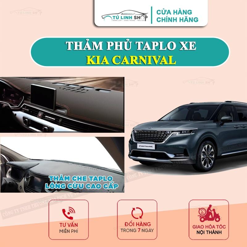 Thảm taplo KIA CARNIVAL bằng lông Cừu 3 lớp hoặc Da Cacbon