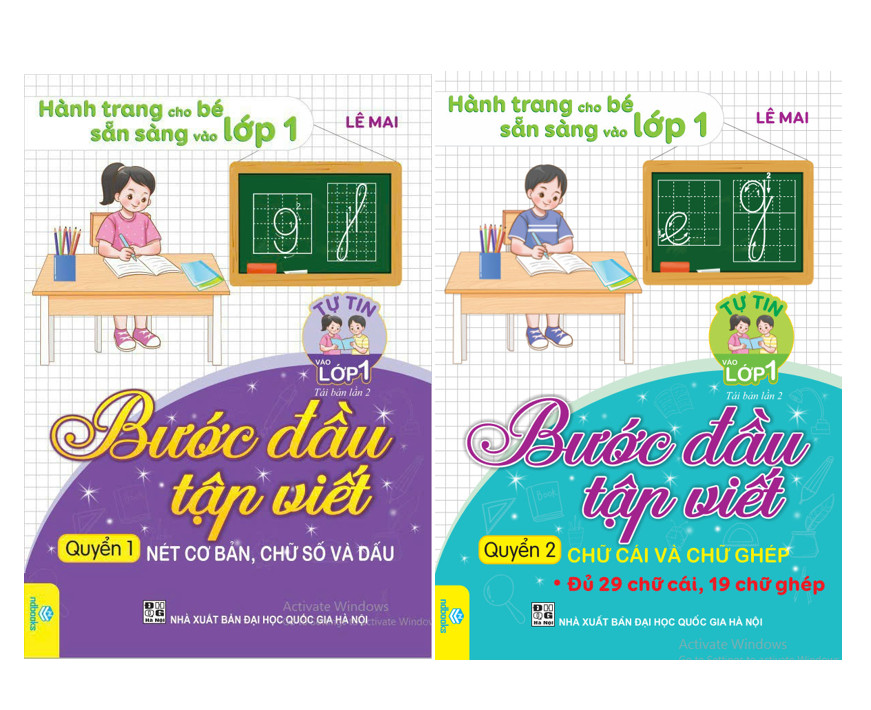 Combo 2 cuốn Bước đầu tập viết