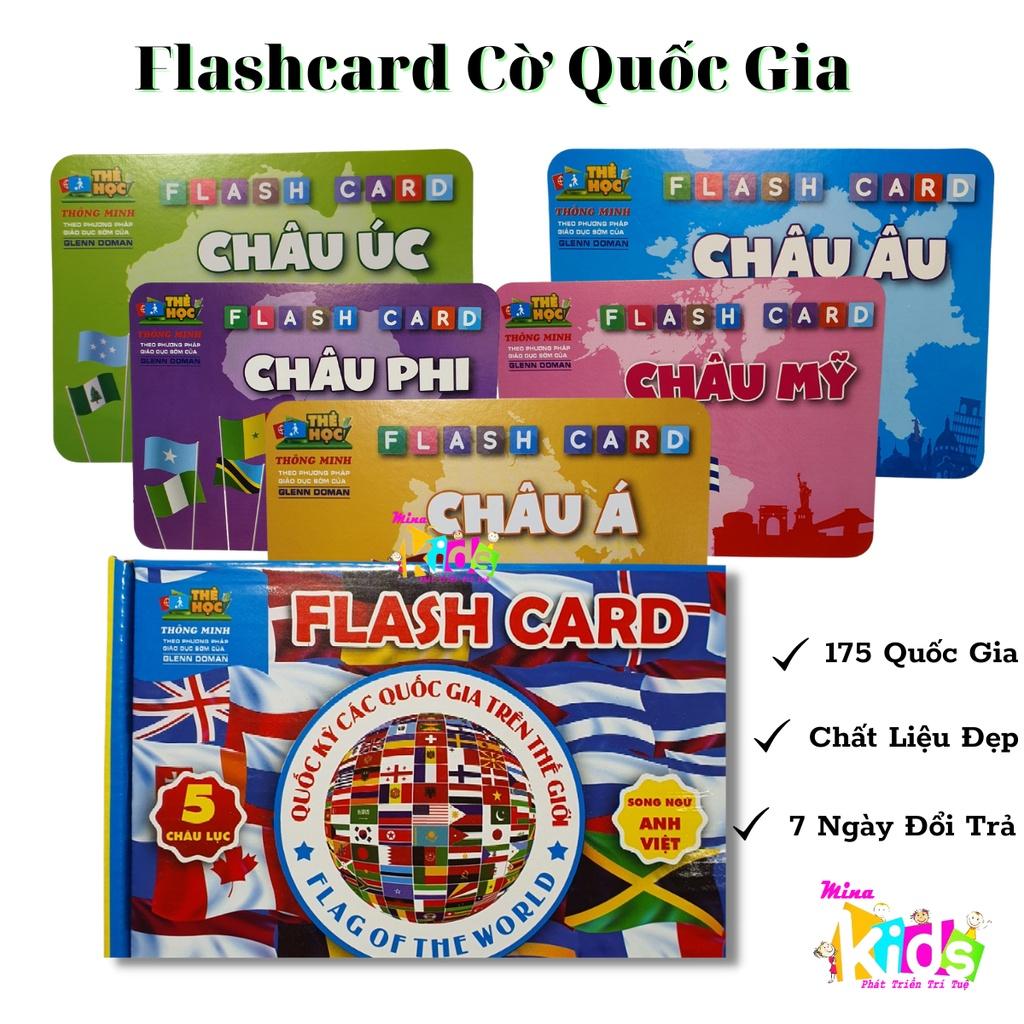 Flashcard Cờ Các Nước Song Ngữ 175 Quốc Gia Cho Bé Vừa Học Mà Chơi