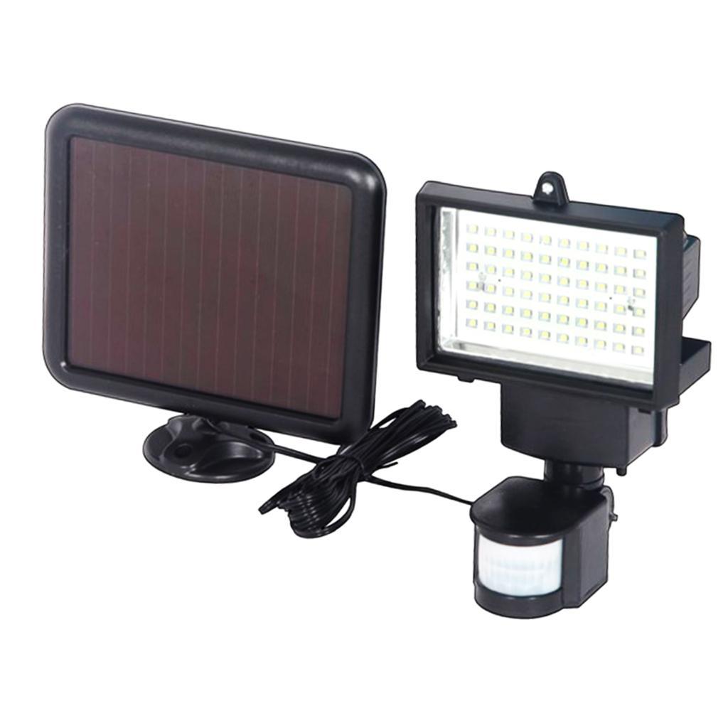 60 LED Professional Solar Powered Human Sensor Wall Light Waterproof Lamp