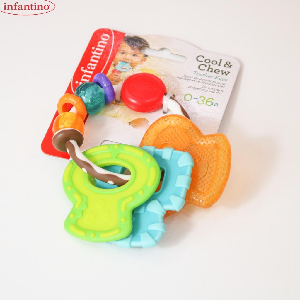 Gặm Nướu Hình Chùm Chìa Khoá INFANTINO Cool &amp; Chew Teether Keys Dành Cho Bé Trong Thời Kỳ Mọc Răng Bằng Nhựa ABC Cao Cấp