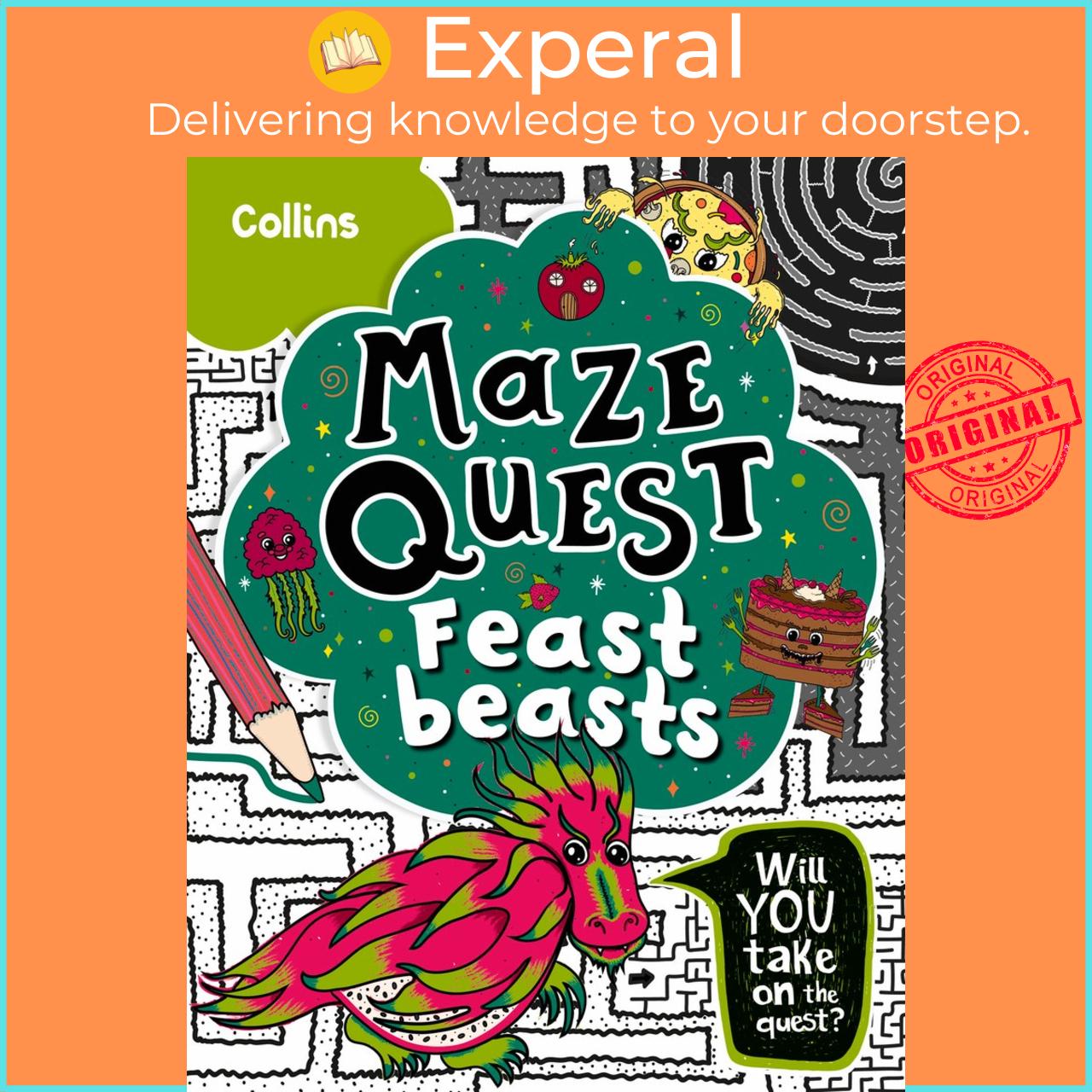 Sách - Feast Beasts - Solve 50 Mazes in This Adventure Story for Kids Ag by Kia Marie Hunt (UK edition, Trade Paperback)