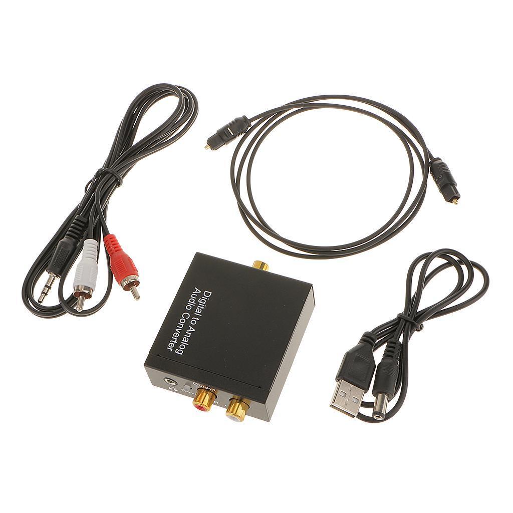 Optical Coaxial Toslink Digital to Analog Adapter RCA L/R Audio Cable 3.5mm