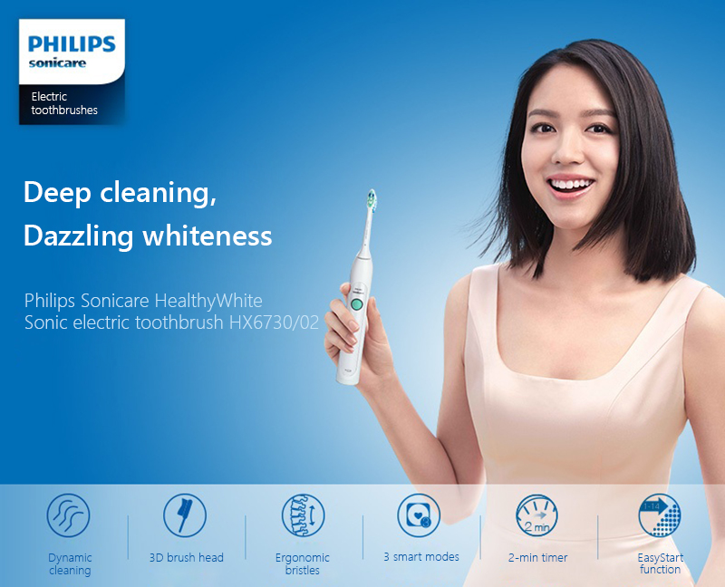 Bàn chải đánh răng điện Philips Sonicare HX6730/02 - Hàng nhập khẩu