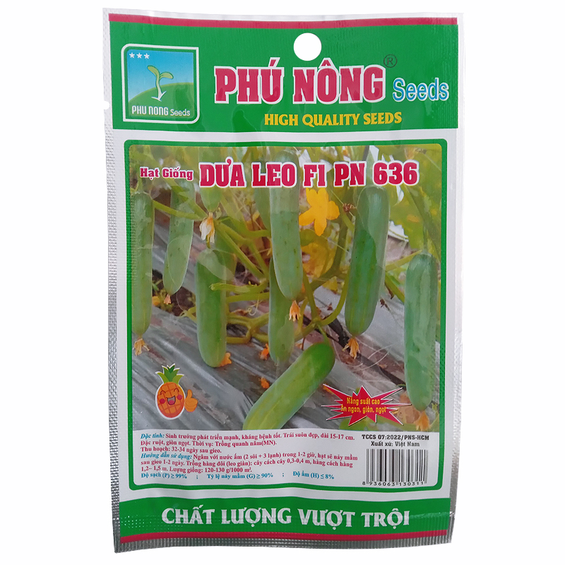 Hạt Giống Dưa Leo F1 PN-636 Phú Nông (1G / Gói)