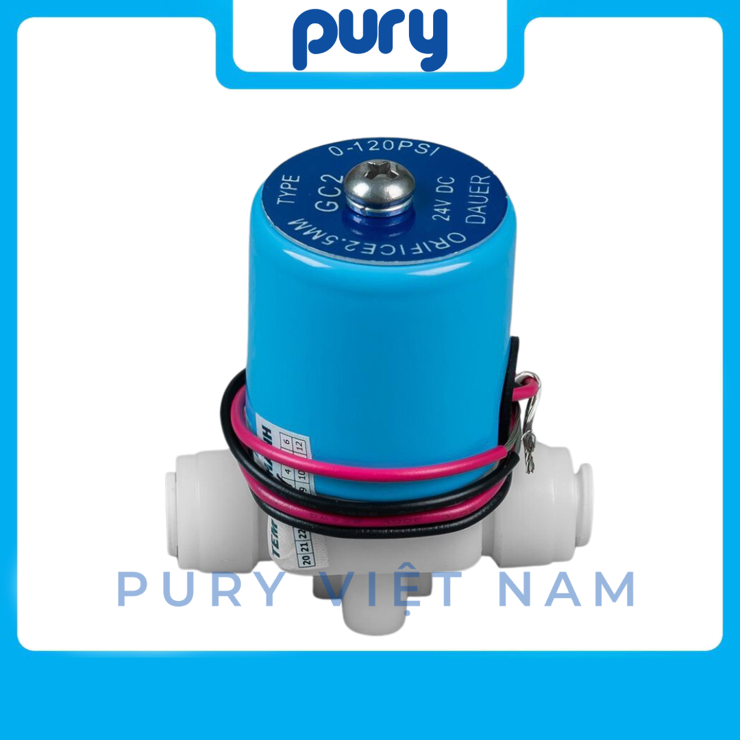 Van Điện Từ Nối Nhanh 24V, 36V Máy Lọc Nước RO --- Van Điện Từ