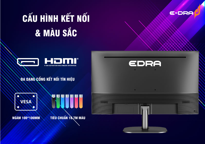 Màn hình máy tính gaming E-Dra EGM24F100P 24 inch FullHD 100hz - Hàng chính hãng