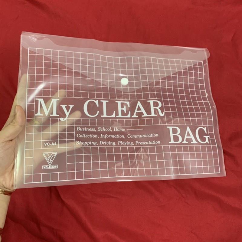 Bìa Nút My Clear (Bìa Sơ Mi) đủ kích cỡ A4 / A5 / F4