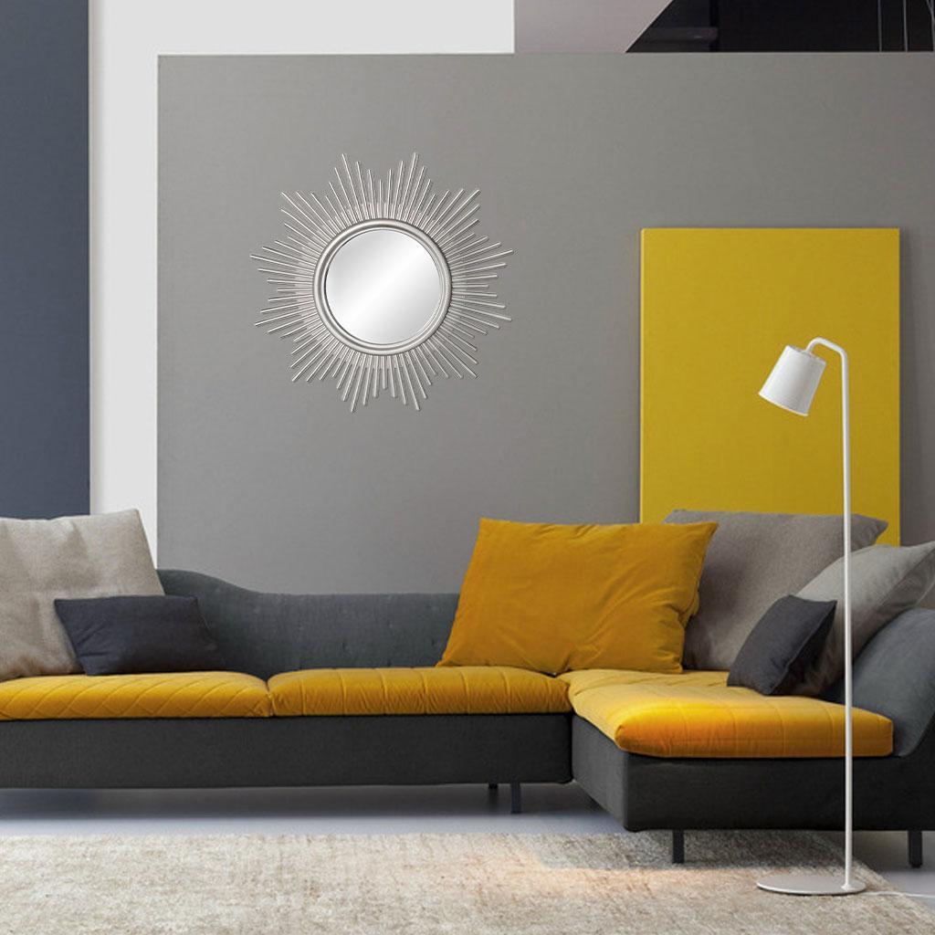 Pack Of 6 Modern Wall Mirror Silver Frame Round Mirrors Vanity Hall Decor