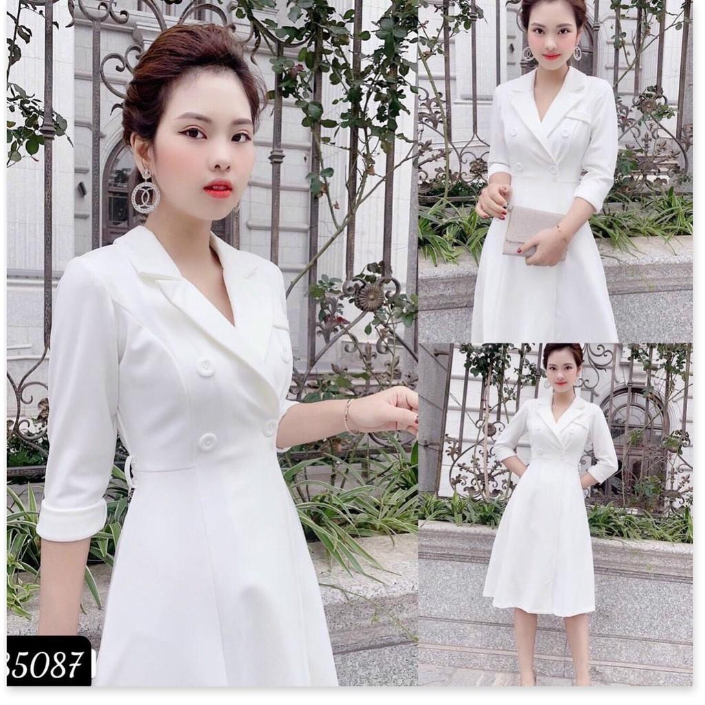 ĐẦM TRẮNG VINTAGE SANG CHẢNH,THIẾT KẾ HỌA TIẾT TRƠN NHƯNG KHÔNG KÉM PHẦN SANG TRỌNG TRANG NEMO 36 FASHION