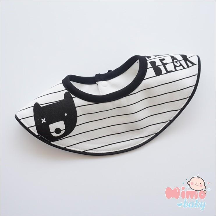 Yếm tròn xoay hình thú cho bé, cotton 100%, style Hàn quốc cho bé.