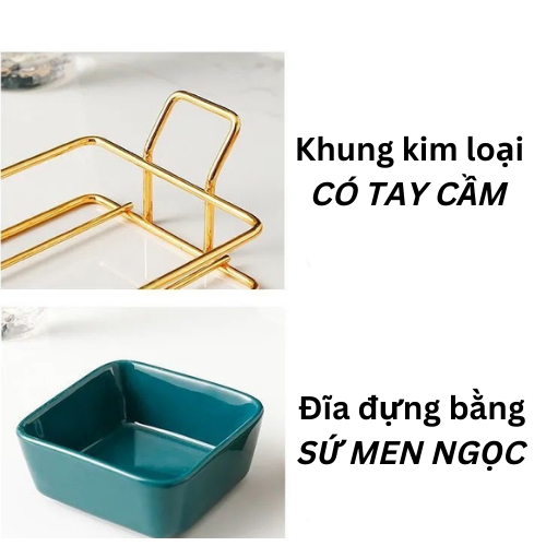 Khay đựng bánh kẹo mứt Tết SỨ MEN NGỌC có nắp đậy cao cấp sáng bóng