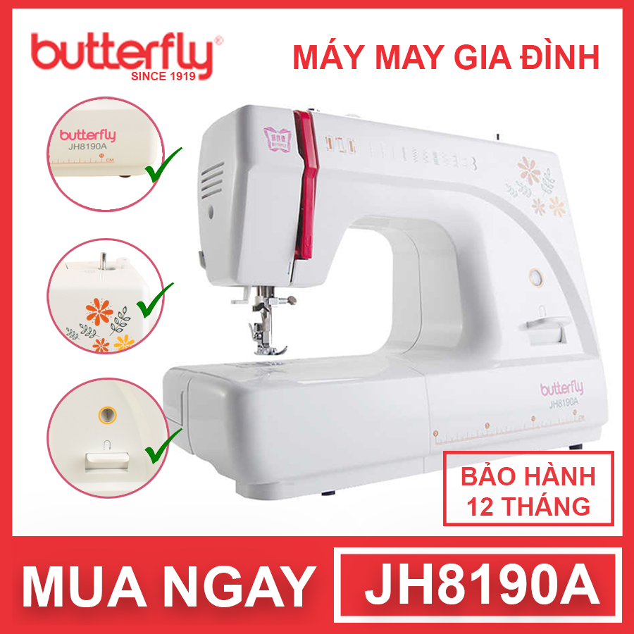 Máy May Gia Đình Cơ Bản Butterfly JH8190A - Hàng Chính Hãng