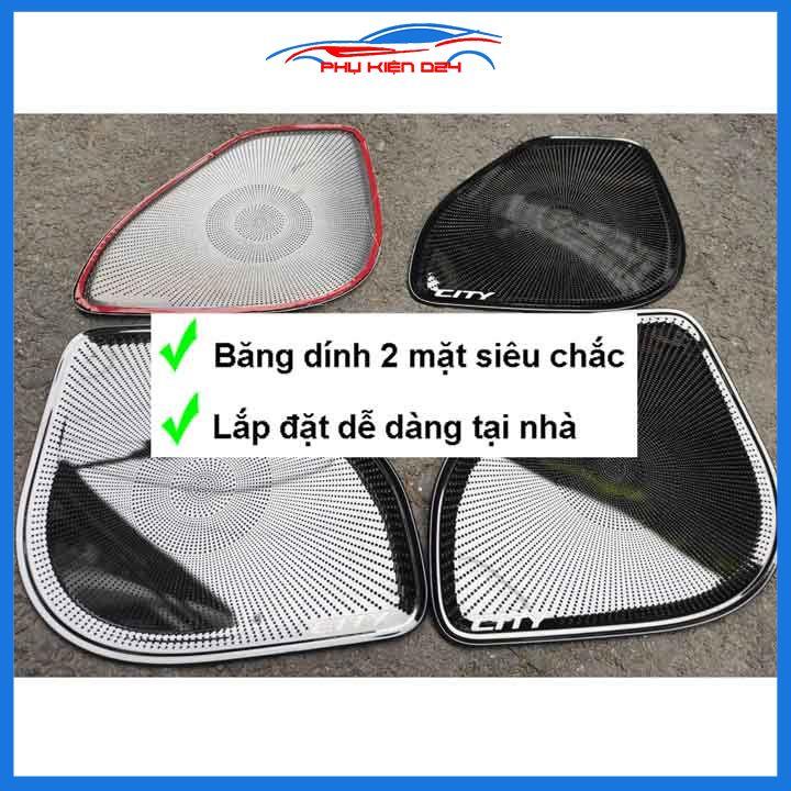 Bộ ốp màng loa vân Titan cho xe City 2016-2017-2018-2019-2020 chống xước trang trí nội thất ô tô