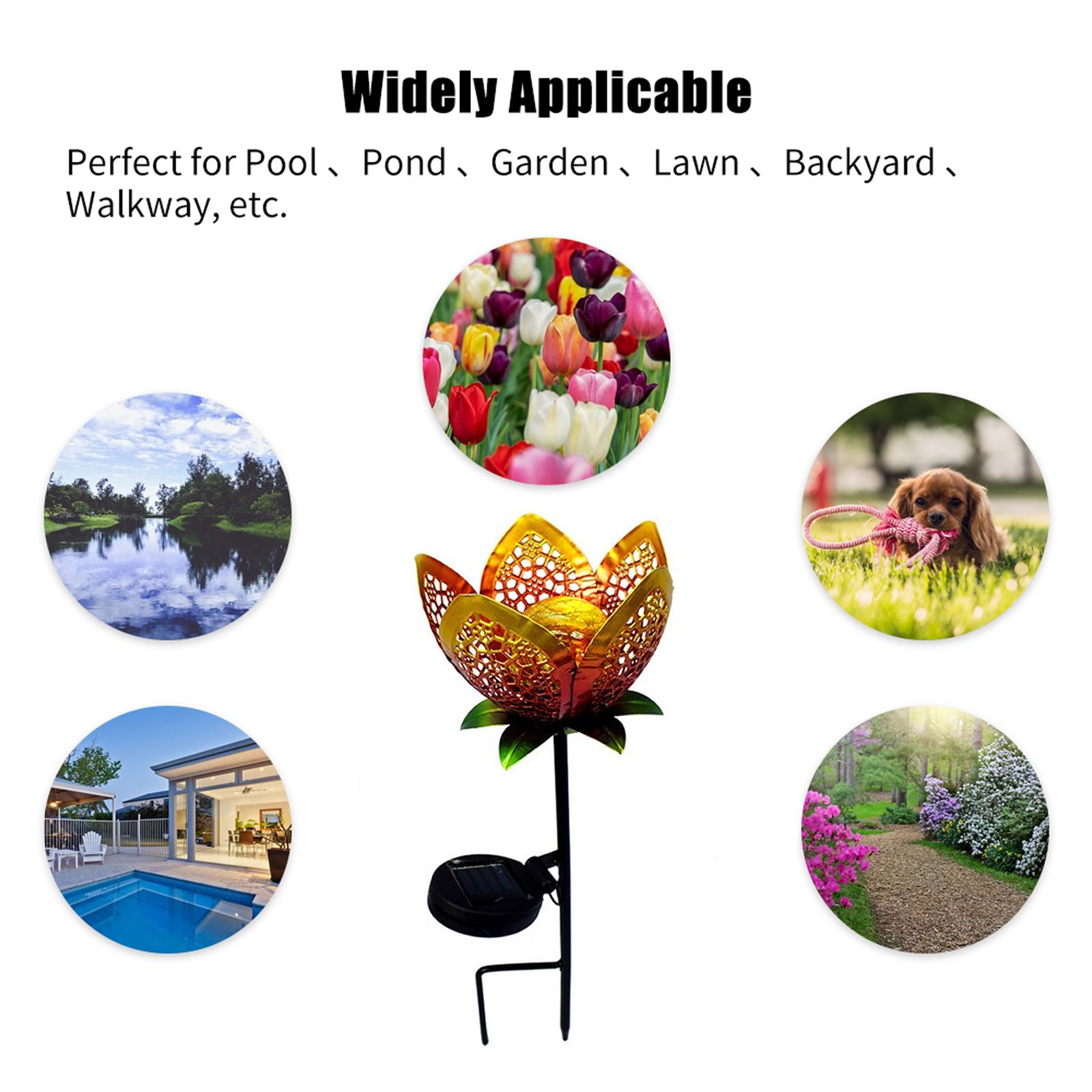 Đèn LED năng lượng mặt trời Đèn LED cảnh quan hình hoa không thấm nước được cung cấp năng lượng mặt trời