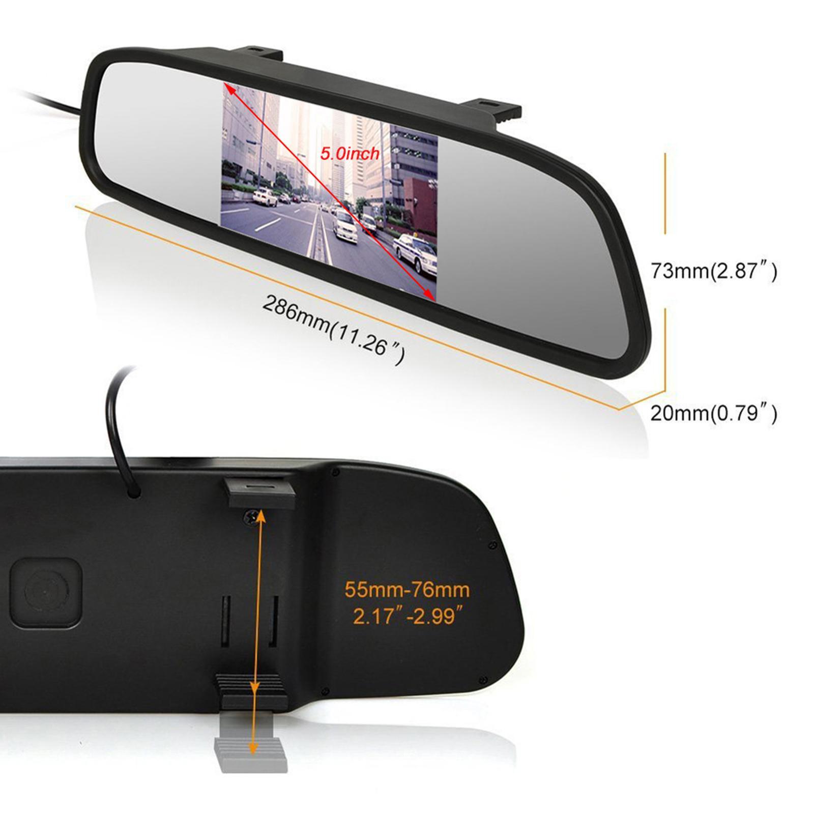5 inch Rearview Mirror Monitor with Reversing camera cam Car HD Video