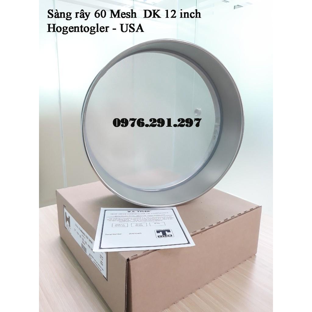 Sàng rây bột kích thước lỗ 0.25mm 60 mesh đường kính 30cm - Mỹ