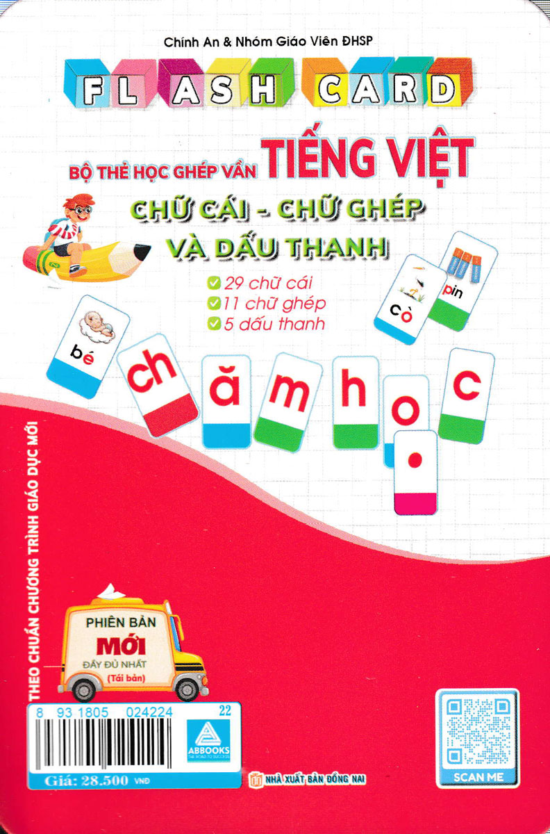 Flashcard - Bộ Thẻ Học Ghép Vần Tiếng Việt - Chữ Cái Chữ Ghép Và Dấu Thanh _ABB