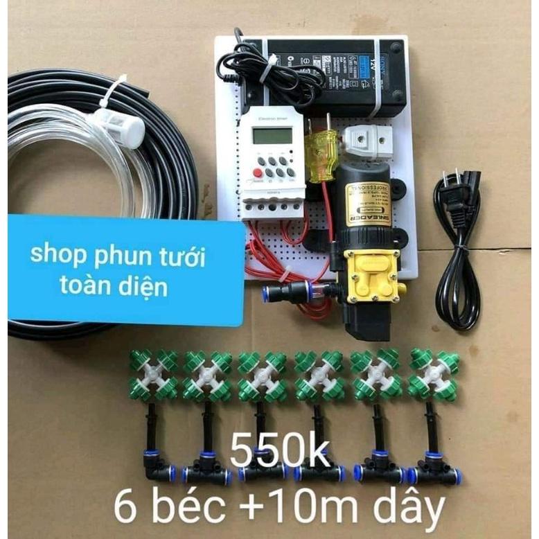 Bộ Bộ phun sương tự động bơm đơn sinleader 4 đến 8 béc 4 hướng, cửa