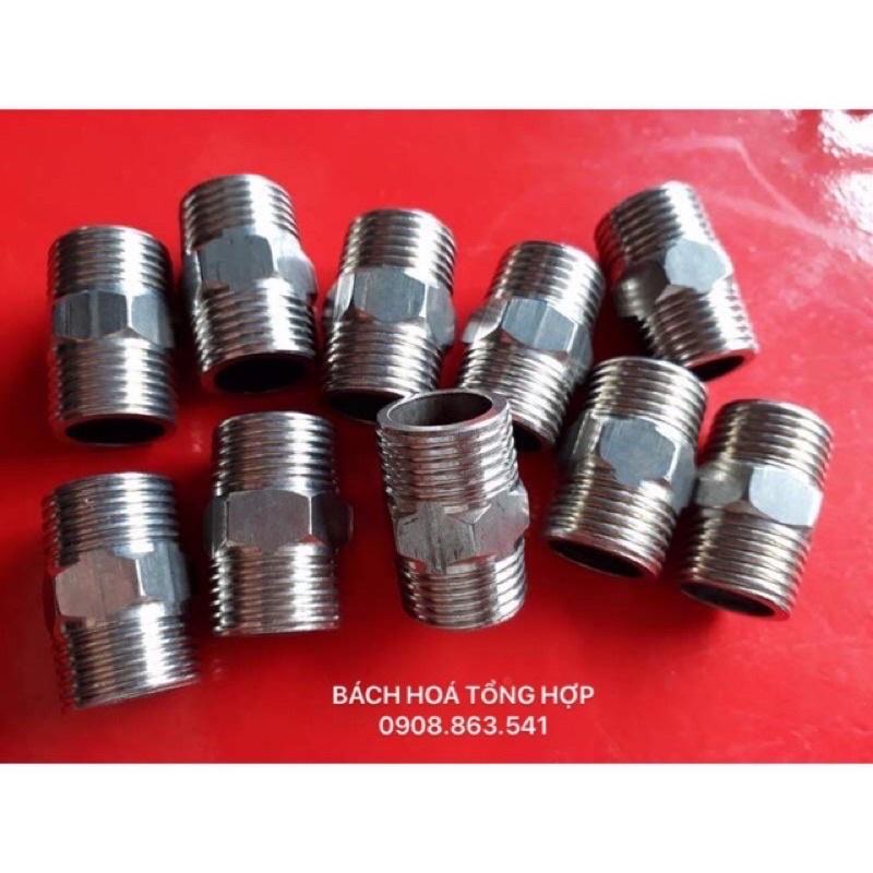 2 Đầu ren ngoài 21 Inox ,Ren Trong 21,Co inox 304 ,Tê ren trong ren ngoài 21,Phụ Kiện Inox 304