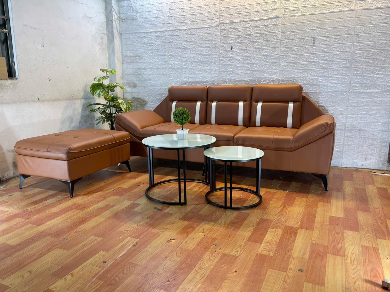 Sofa băng 2m kèm đôn nệm Juno sofa HLMCT màu lựa chọn kèm bàn như hình