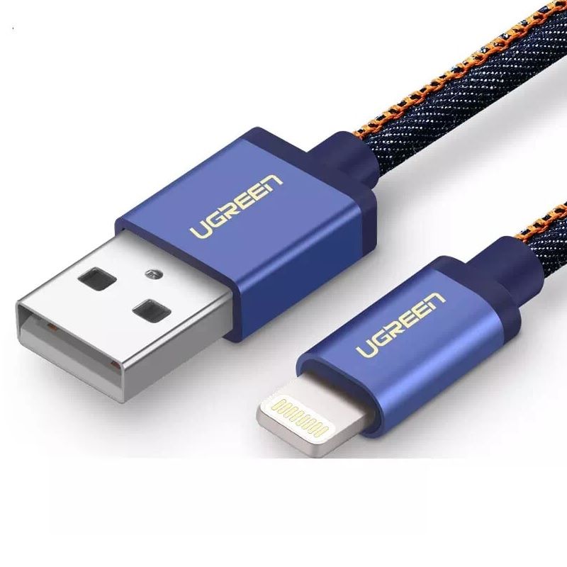 Cáp sạc và truyền dữ liệu  1.5M có chip MFI USB sang lightning Ugreen 80634 US199 Hàng Chính Hãng