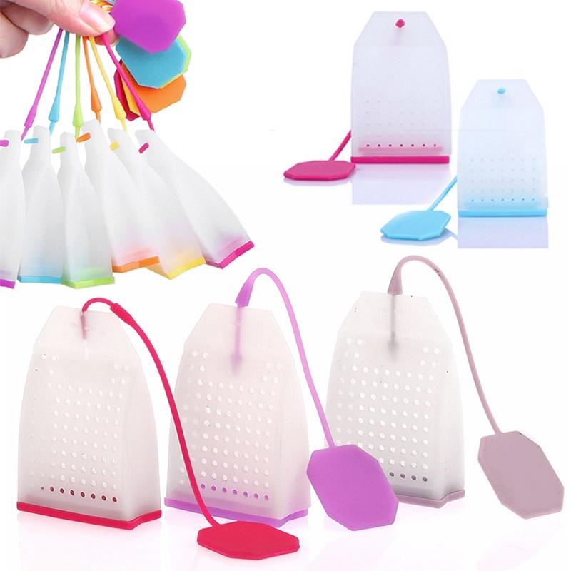 Bag Style Tea Strainers Infuser Strainer Food Grade Silicone Tea Bag Leaf Filter Diffuser Teaware Teapot Accessory Kitchen Tools