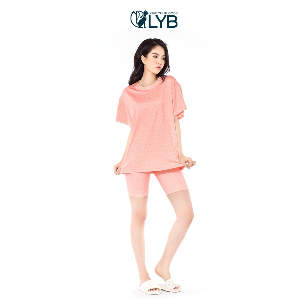 Đồ bộ ngắn mặc nhà năng động cá tính thấm hút mồ hôi màu cam LYB - FW22-H00009