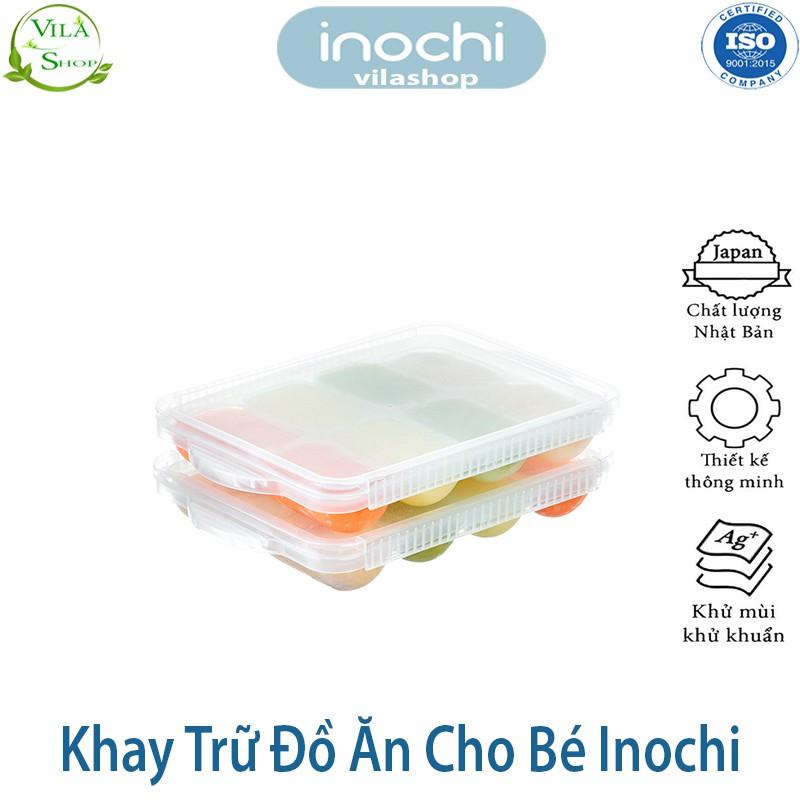 Khay Trữ Đồ Đông, Khay Bảo Quản Đồ Ăn Cho Bé, Nhựa Dẻo Trong Suốt Cao Cấp Inochi - An Toàn - Kháng Khuẩn - Khử Mùi