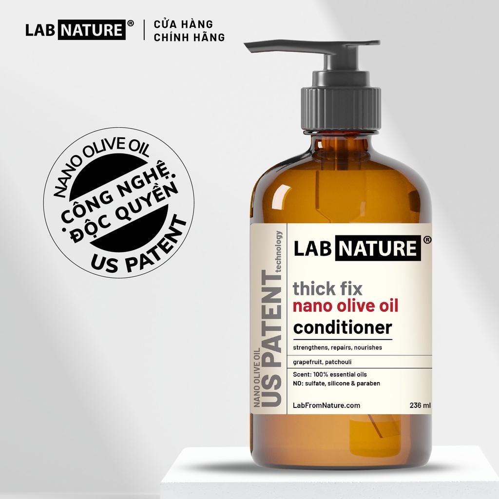 Combo Dầu Gội và Dầu Xả không Silicone Sạch gàu hết ngứa Lab Nature No.4 - công nghệ Nano Olive Oil