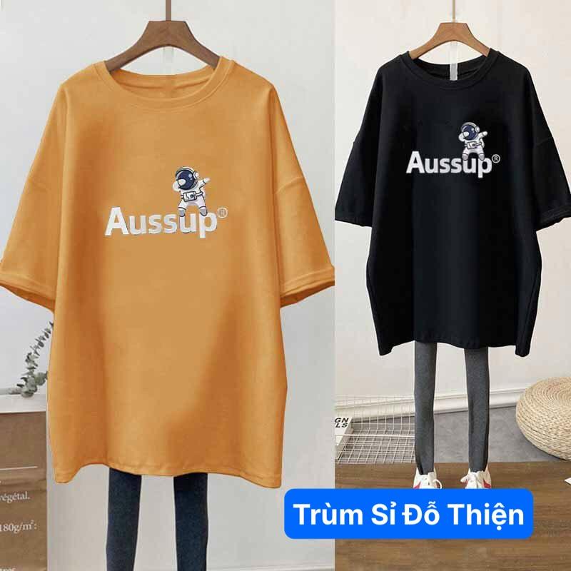 Áo thun nam Aussup Phi Hành Gia Unisex Form rộng thun cotton 4c Đủ size Nam Nữ mặc nhà đi học chơi phong cách Hàn Quốc