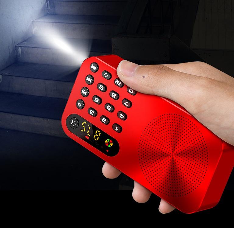 Q6 Multi-function Fm Radio 3600mah Battery Rechargeable Led Digital Display Radio