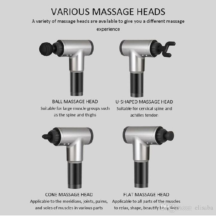 Hình ảnh Máy mát xa massage mini đa năng cầm tay Fascial Gun Phoenix thế hệ mới - 6 Cấp Độ, Hỗ Trợ Mát Xa Chuyên Sâu, Giảm Đau Cơ, Cứng Khớp - Tặng kèm 04 đầu mát xa