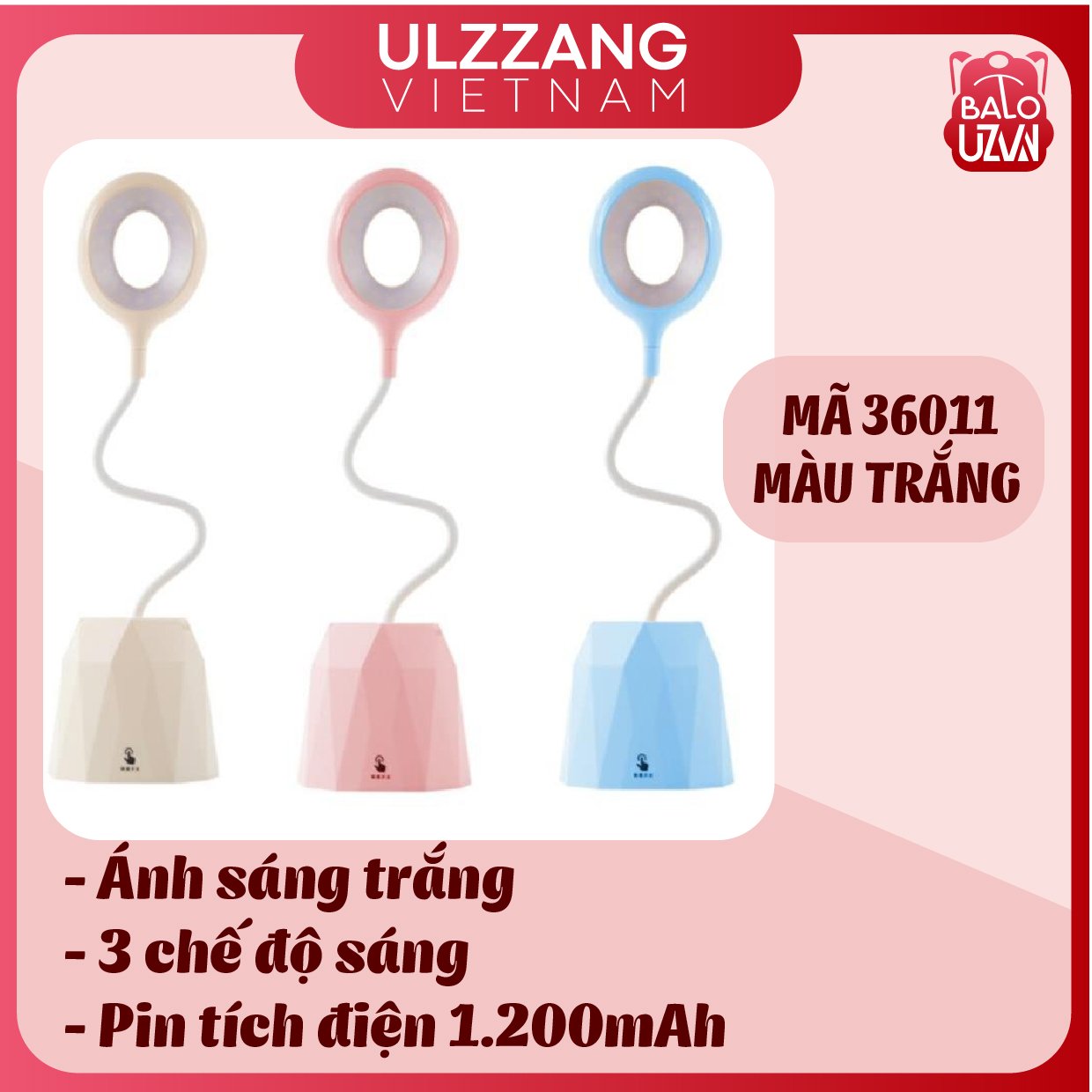 Đèn học để bàn chống cận tích điện , đèn mini cảm ứng đa năng cho bé 3 chế độ sáng.