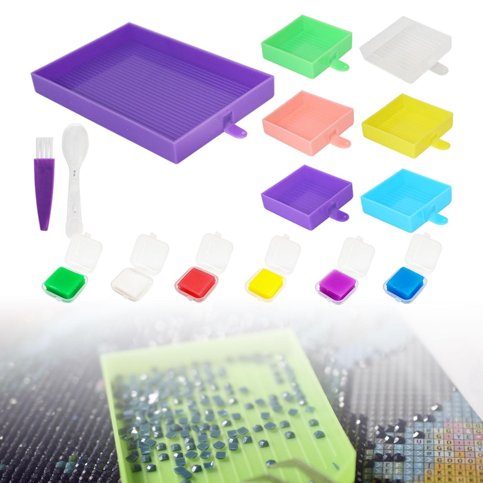Diamond Paintings Tray Kits Glue Clay Muds Diamond Tray Dividers Container 5D Storage Organizer DIY Art Crafts Diamond Paintings Accessories