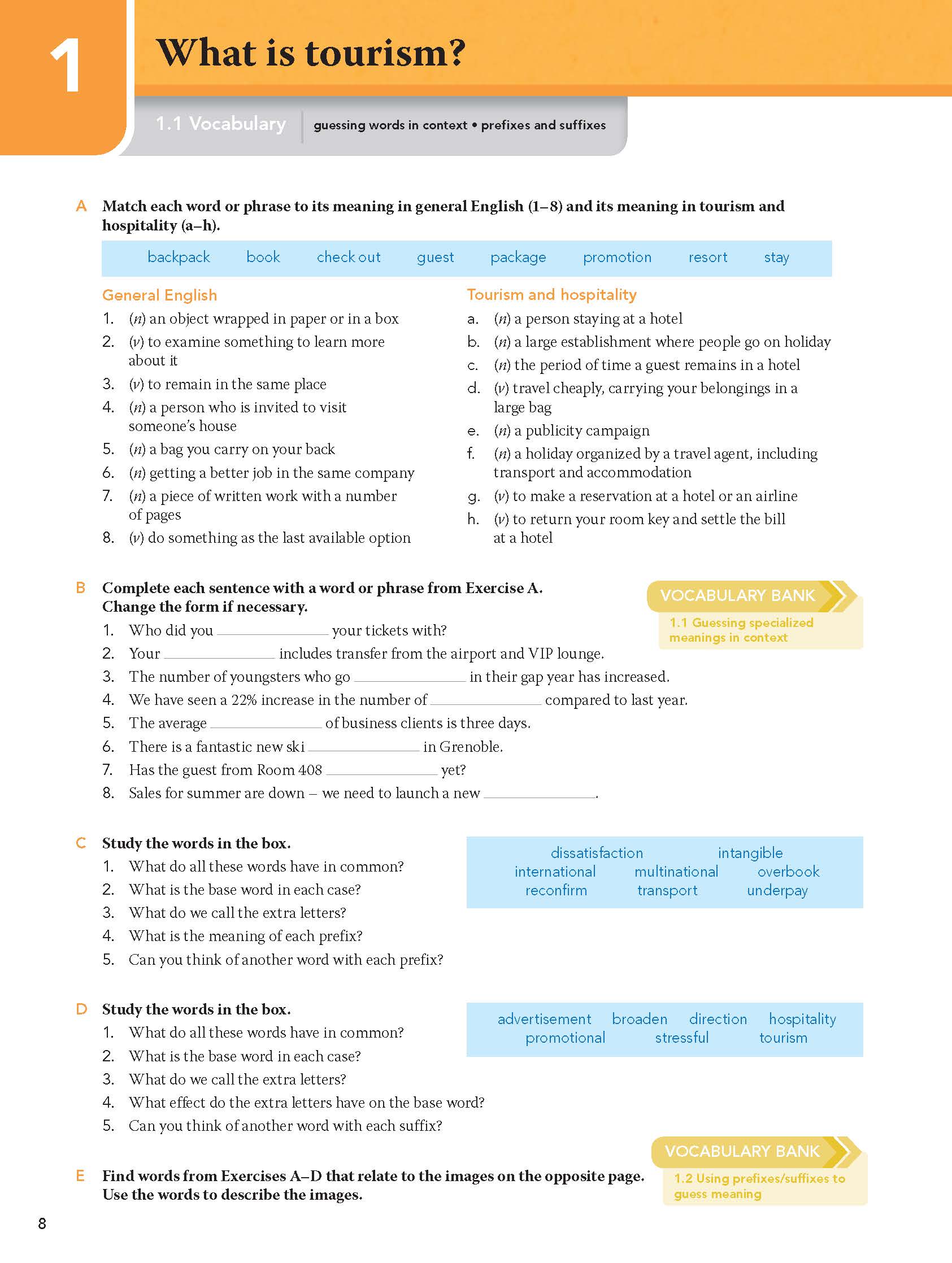 English for Tourism and Hospitality in Higher Education Studies - Course Book