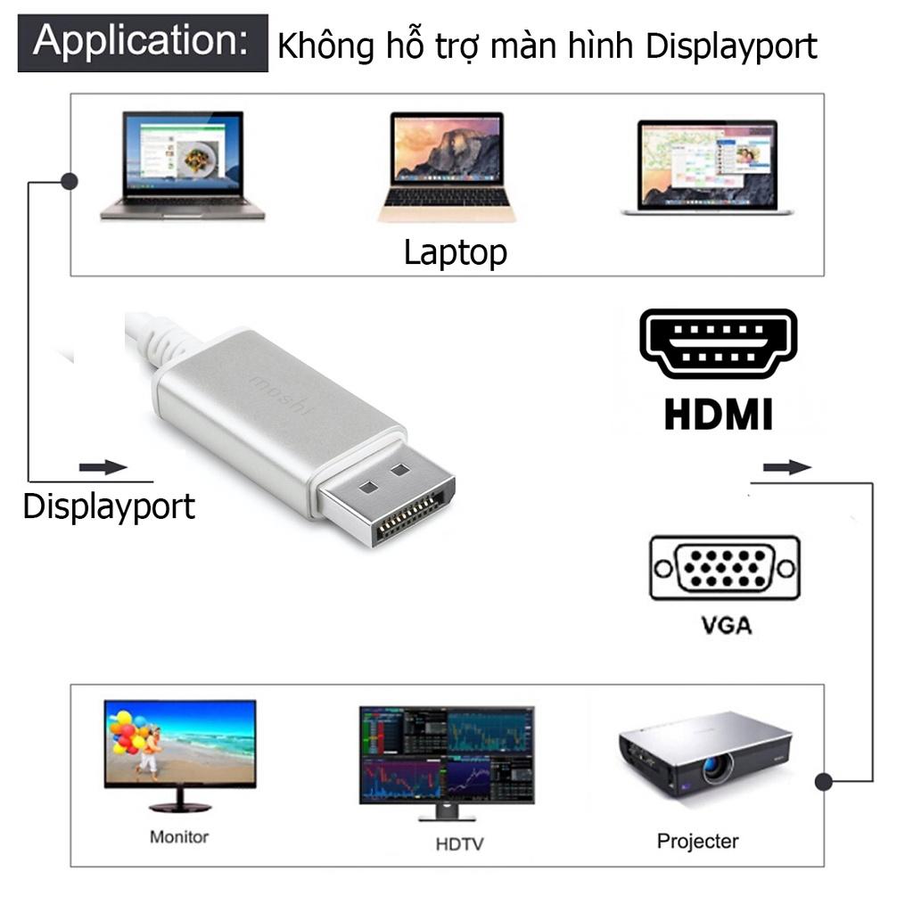 Cáp chuyển Displayport ra HDMI dài 1m8 hỗ trợ 4k 30hz cho máy tính - Hồ Phạm