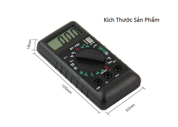 Đồng hồ vạn năng DT-182 - Tặng kèm móc khóa tô vít mini