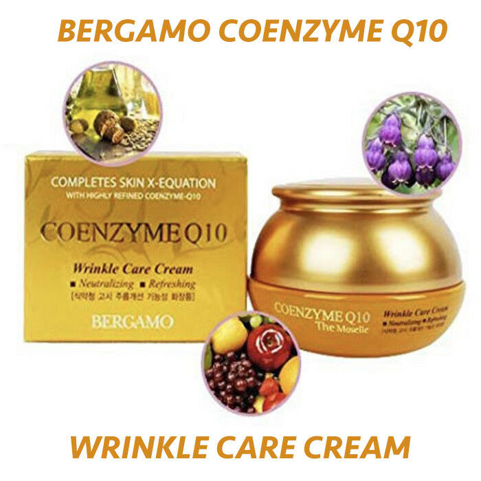 Combo Tinh Chất Serum Bergamo 24k Gold Brilliant &amp; white vita luminant Essence và Kem dưỡng trắng Bergamo Coenzyme Q10 Wrinkle Care Cream 50gr